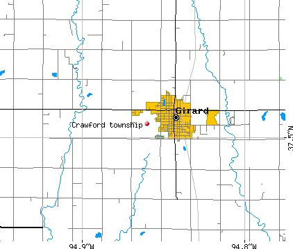 Crawford township, KS map