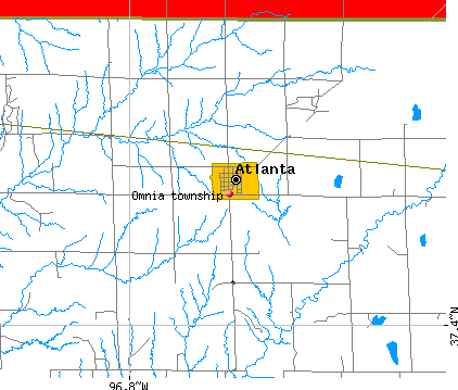 Omnia township, KS map