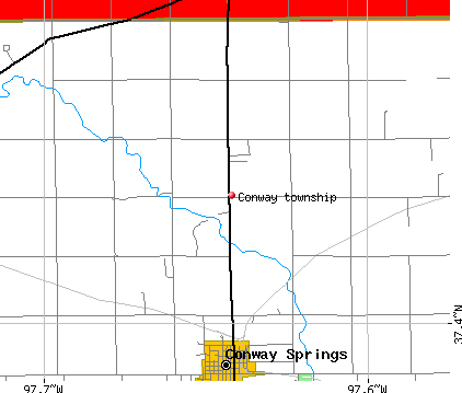 Conway township, KS map
