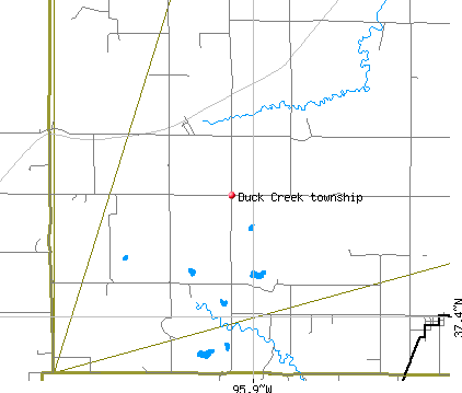 Duck Creek township, KS map
