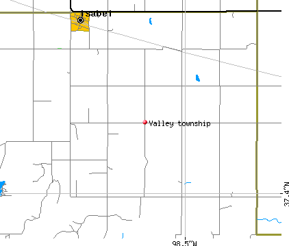 Valley township, KS map
