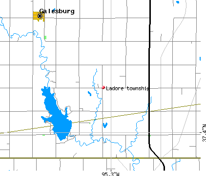 Ladore township, KS map