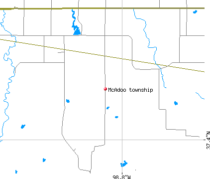 McAdoo township, KS map