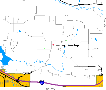 Gum Log township, AR map