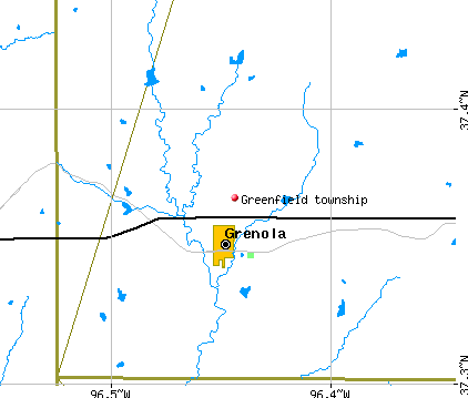 Greenfield township, KS map