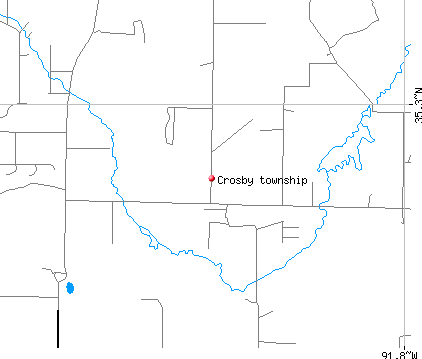 Crosby township, AR map