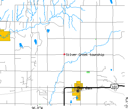 Silver Creek township, KS map