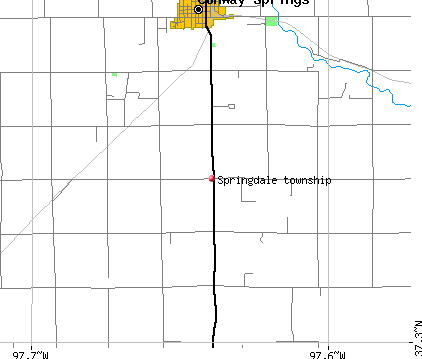Springdale township, KS map