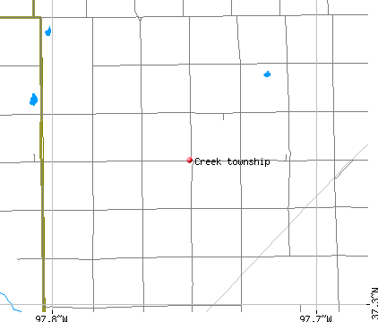 Creek township, KS map