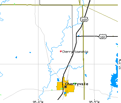 Cherry township, KS map