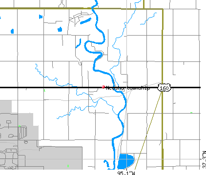 Neosho township, KS map