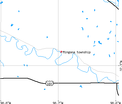 Mingona township, KS map
