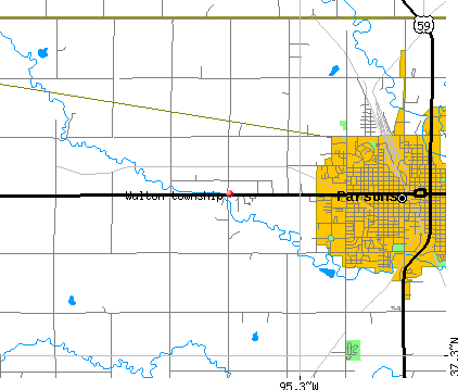 Walton township, KS map