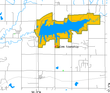 Salem township, KS map