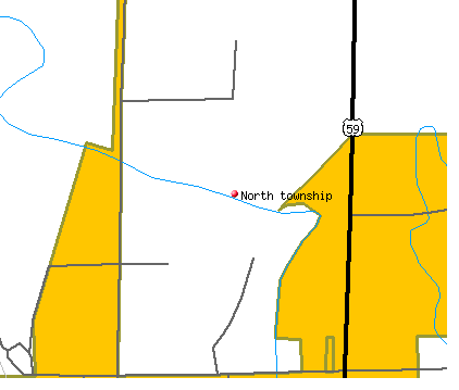 North township, KS map
