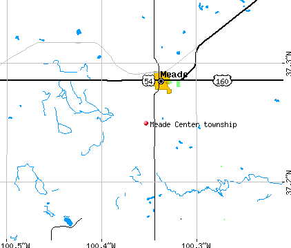 Meade Center township, KS map