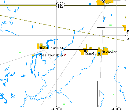 Ross township, KS map
