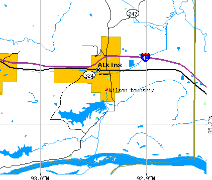 Wilson township, AR map
