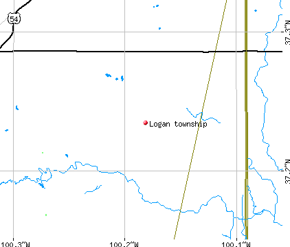 Logan township, KS map