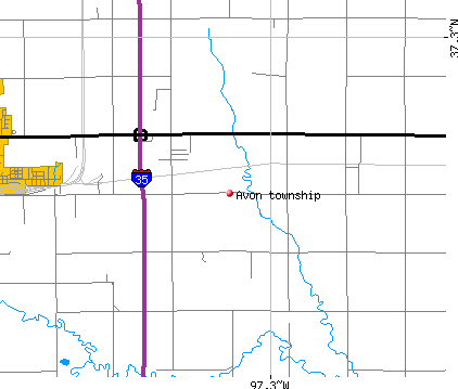 Avon township, KS map