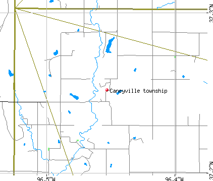 Caneyville township, KS map