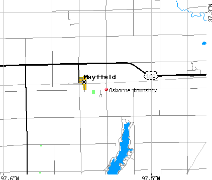 Osborne township, KS map