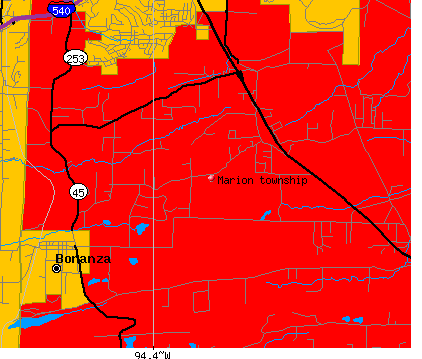 Marion township, AR map
