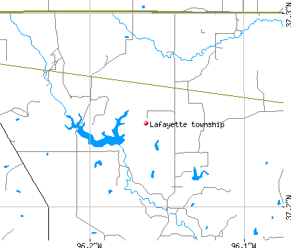 Lafayette township, KS map