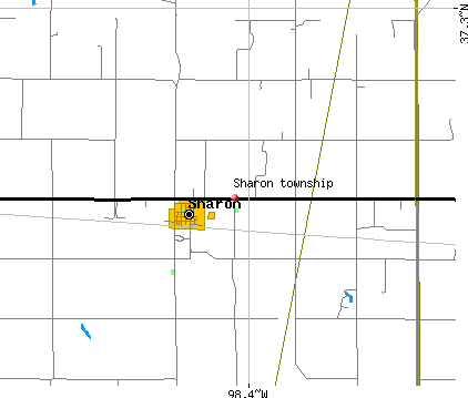 Sharon township, KS map