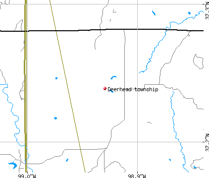 Deerhead township, KS map