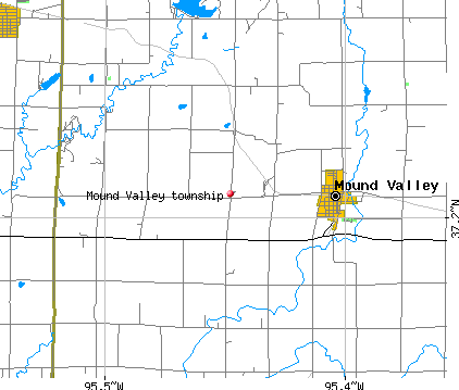 Mound Valley township, KS map