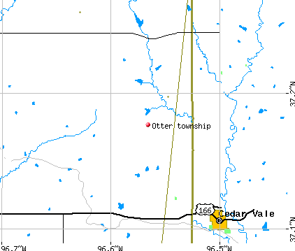 Otter township, KS map