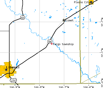Fargo township, KS map