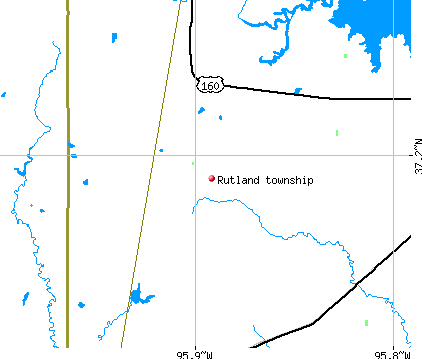 Rutland township, KS map