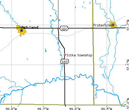 Sitka township, KS map