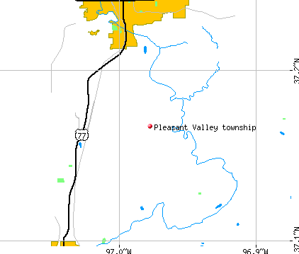 Pleasant Valley township, KS map