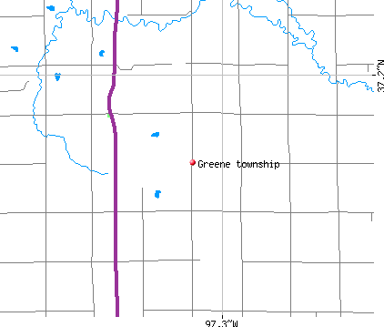 Greene township, KS map