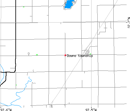Downs township, KS map