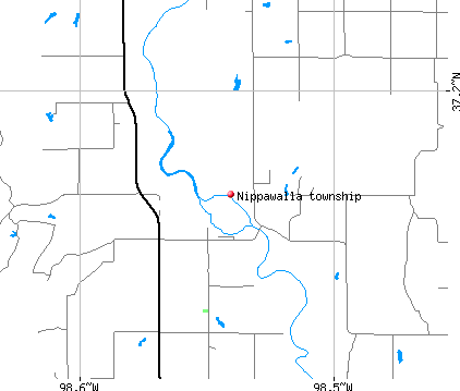 Nippawalla township, KS map