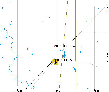 Hazelton township, KS map