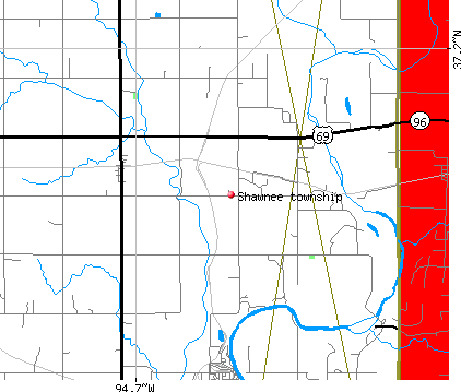 Shawnee township, KS map
