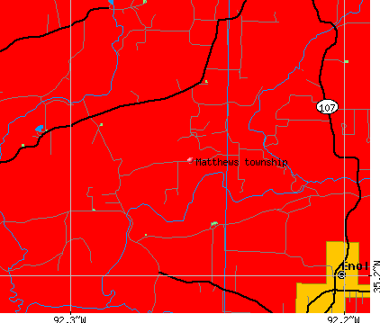 Matthews township, AR map
