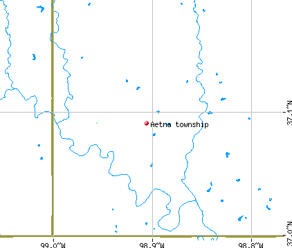 Aetna township, KS map