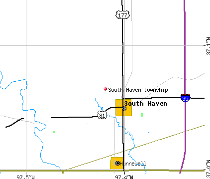 South Haven township, KS map