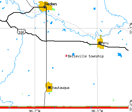 Belleville township, KS map
