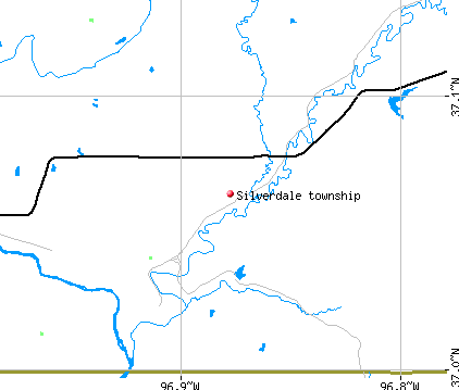 Silverdale township, KS map