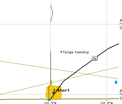 Taloga township, KS map