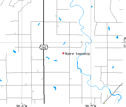Moore township, KS map