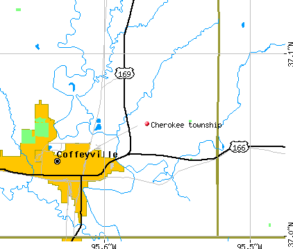 Cherokee township, KS map