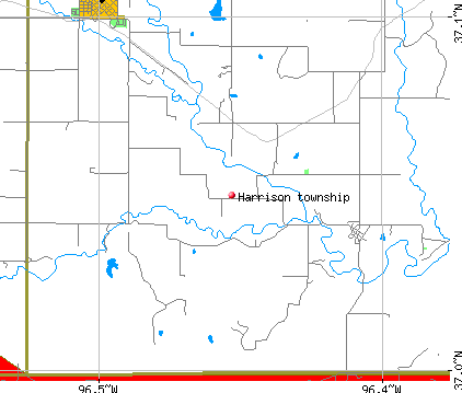 Harrison township, KS map